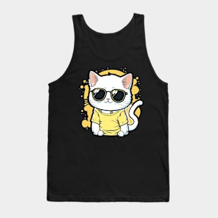 Cat with sunglasses Tank Top